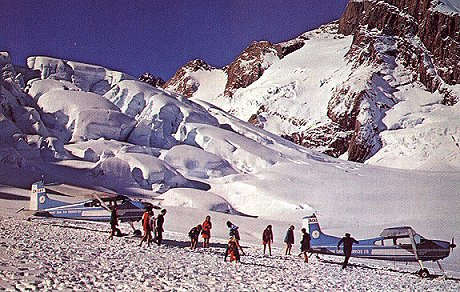 Ski Planes On Tasman Glacier